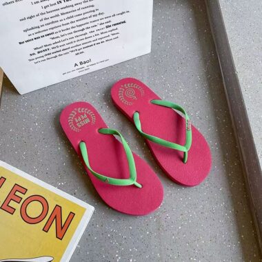 custom summer multi-color women rubber flip flops factory