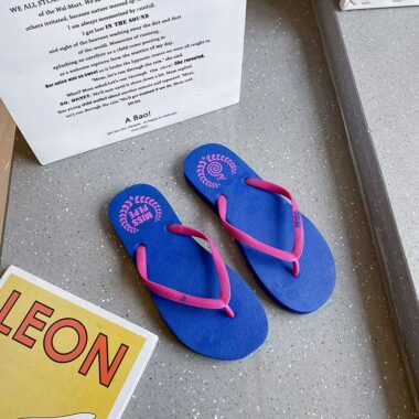 custom summer multi-color women rubber flip flops factory