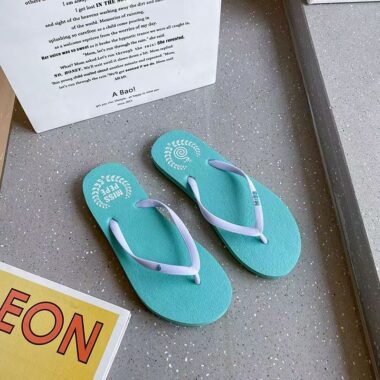 custom summer multi-color women rubber flip flops factory