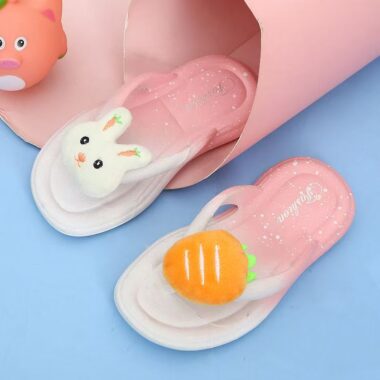 Cartoon bunny soft non-slip girls kids flip flops