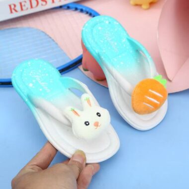 Cartoon bunny soft non-slip girls kids flip flops