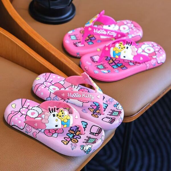 Hello Kitty girls soft non-slip kids flip flops