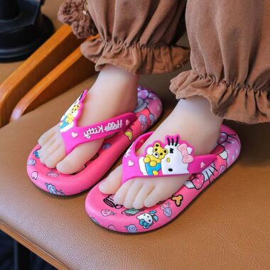 Hello Kitty girls soft non-slip kids flip flops