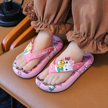 Hello Kitty girls soft non-slip kids flip flops