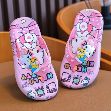 Hello Kitty girls soft non-slip kids flip flops