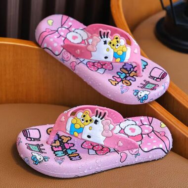 Hello Kitty girls soft non-slip kids flip flops