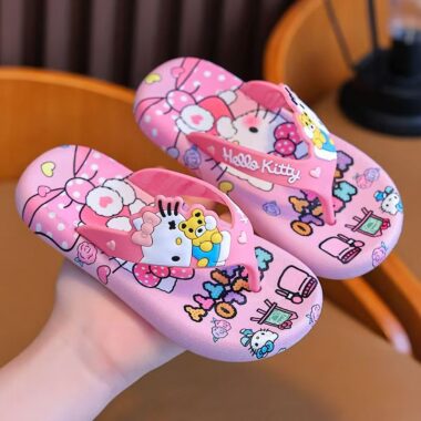 Hello Kitty girls soft non-slip kids flip flops