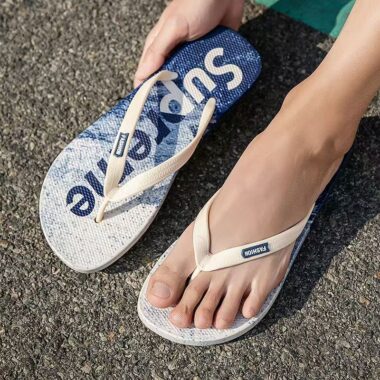Trendy casual anti-slip men’s PVC flip flops