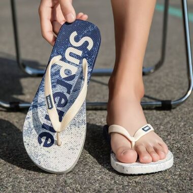 Trendy casual anti-slip men’s PVC flip flops