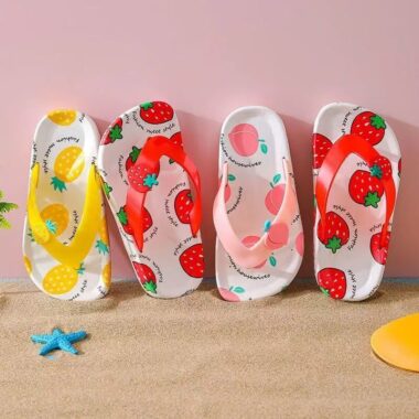 New cute non-slip kids flip flops for summer