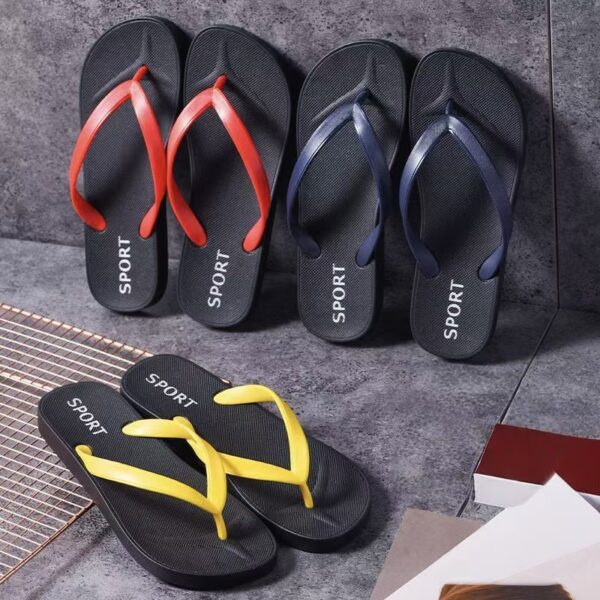 Simple fashion men’s PVC flip flops for summer