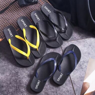 Simple fashion men’s PVC flip flops for summer