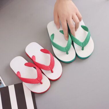Cute soft non-slip kids flip flops for summer