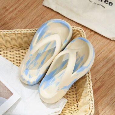 Summer wedge outdoor women EVA flip flops supplier