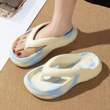 Summer wedge outdoor women EVA flip flops supplier
