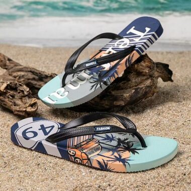 Summer outdoor casual men’s PVC flip flops