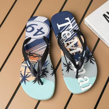 Summer outdoor casual men’s PVC flip flops