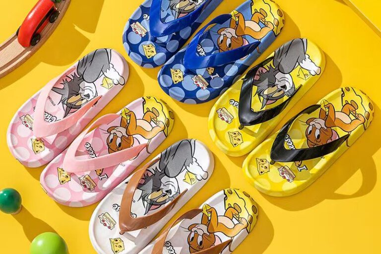 Tom and Jerry cartoon non-slip kids flip flops