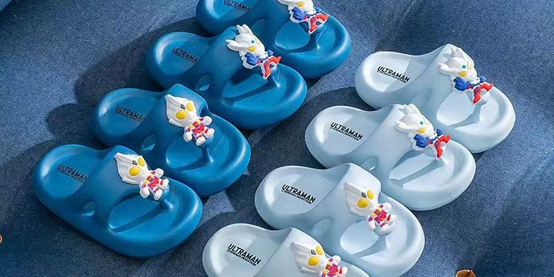 Ultraman summer non-slip boys kids flip flops