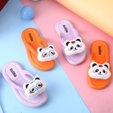 Custom Cute Cartoon Girls Kids Flip Flops with Soft Sole