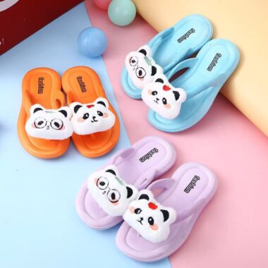 Custom Cute Cartoon Girls Kids Flip Flops with Soft Sole