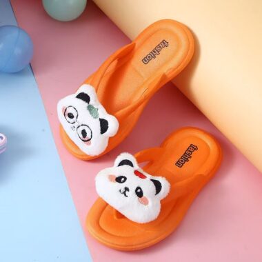 Custom Cute Cartoon Girls Kids Flip Flops with Soft Sole