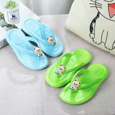 Candy Color Cartoon Kids Flip Flops with Soft Sole