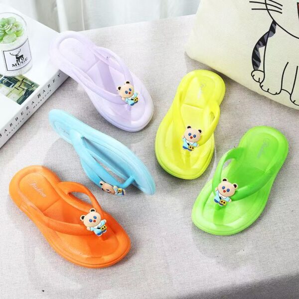 Candy Color Cartoon Kids Flip Flops with Soft Sole