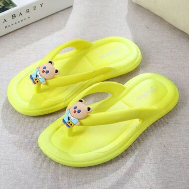 Candy Color Cartoon Kids Flip Flops with Soft Sole