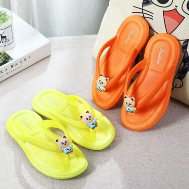 Candy Color Cartoon Kids Flip Flops with Soft Sole