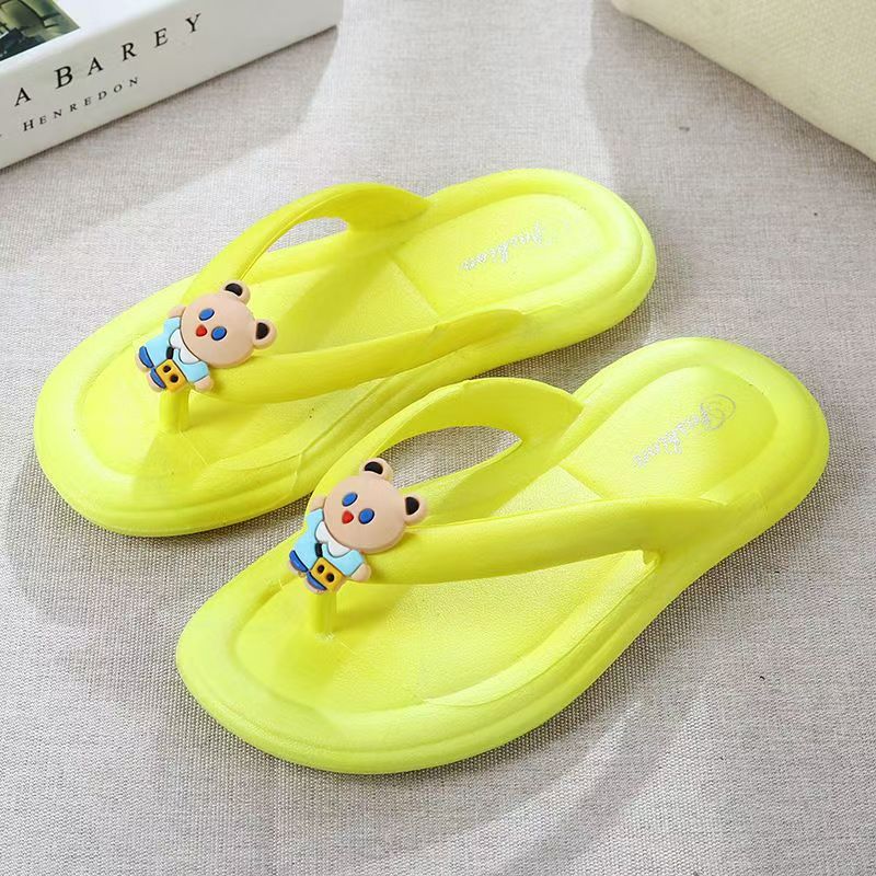 Candy Color Cartoon Kids Flip Flops with Soft Sole