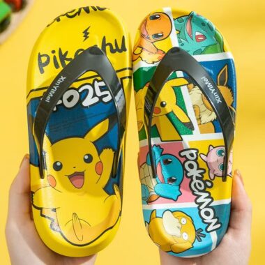 Summer Pikachu Kids Flip Flops with Anti-Slip Sole