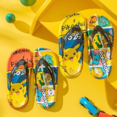 Summer Pikachu Kids Flip Flops with Anti-Slip Sole