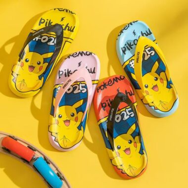 Summer Pikachu Kids Flip Flops with Anti-Slip Sole