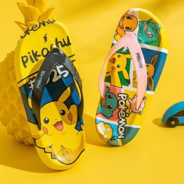 Summer Pikachu Kids Flip Flops with Anti-Slip Sole