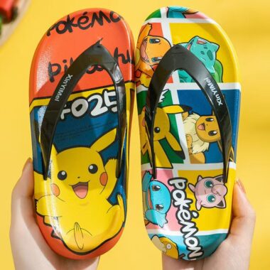 Summer Pikachu Kids Flip Flops with Anti-Slip Sole