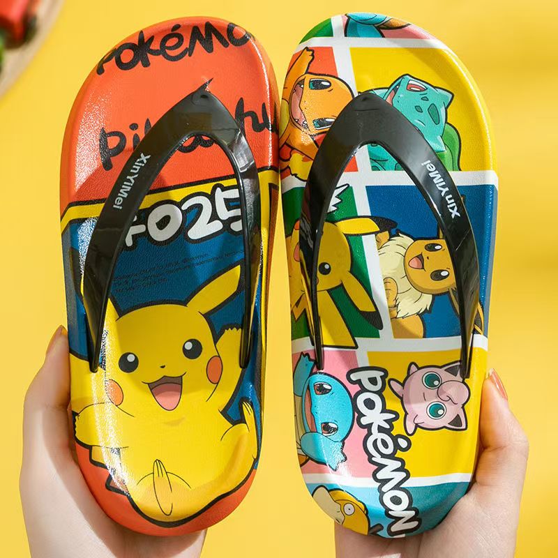 Summer Pikachu Kids Flip Flops with Anti-Slip Sole