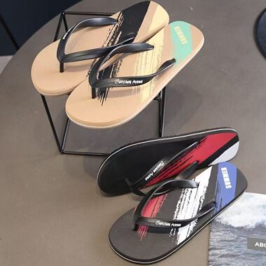 Custom Outdoor Casual Anti-Slip Men Rubber Flip Flops