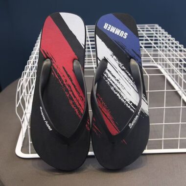 Custom Outdoor Casual Anti-Slip Men Rubber Flip Flops