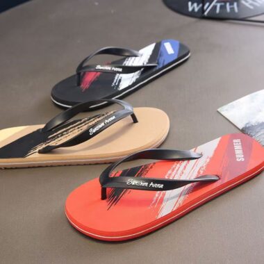 Custom Outdoor Casual Anti-Slip Men Rubber Flip Flops