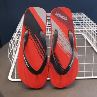 Custom Outdoor Casual Anti-Slip Men Rubber Flip Flops