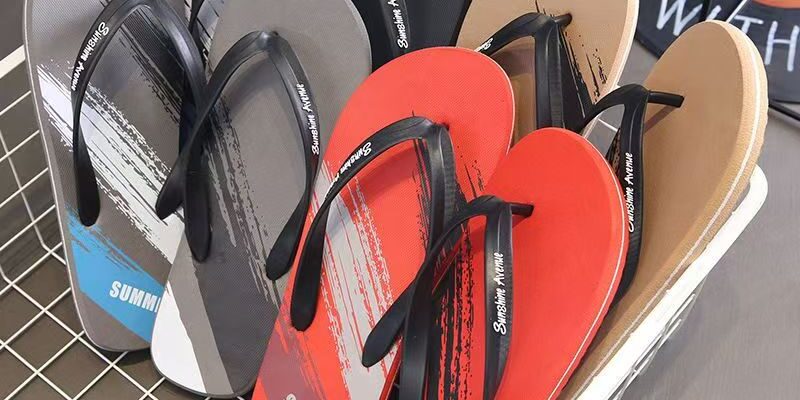 Custom Outdoor Casual Anti-Slip Men Rubber Flip Flops