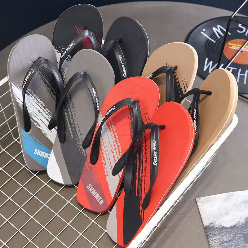 Custom Outdoor Casual Anti-Slip Men Rubber Flip Flops