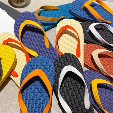 Custom Minimalist Men Rubber Flip Flops