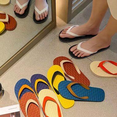 Custom Minimalist Men Rubber Flip Flops