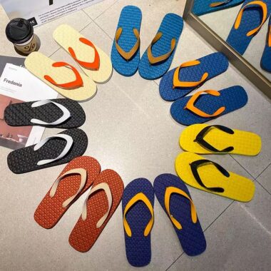 Custom Minimalist Men Rubber Flip Flops