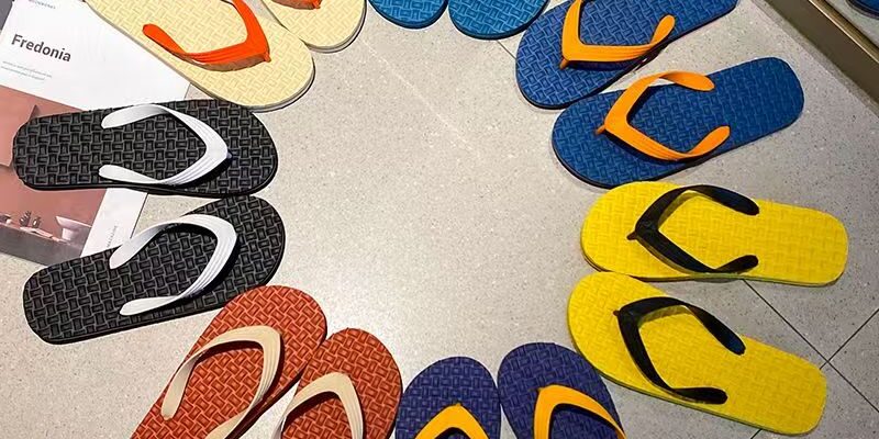 Custom Minimalist Men Rubber Flip Flops