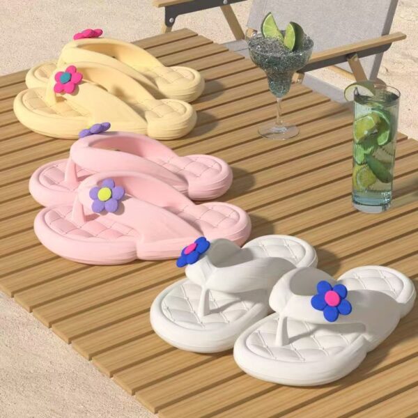 Custom Korean Floral Women EVA Flip Flops