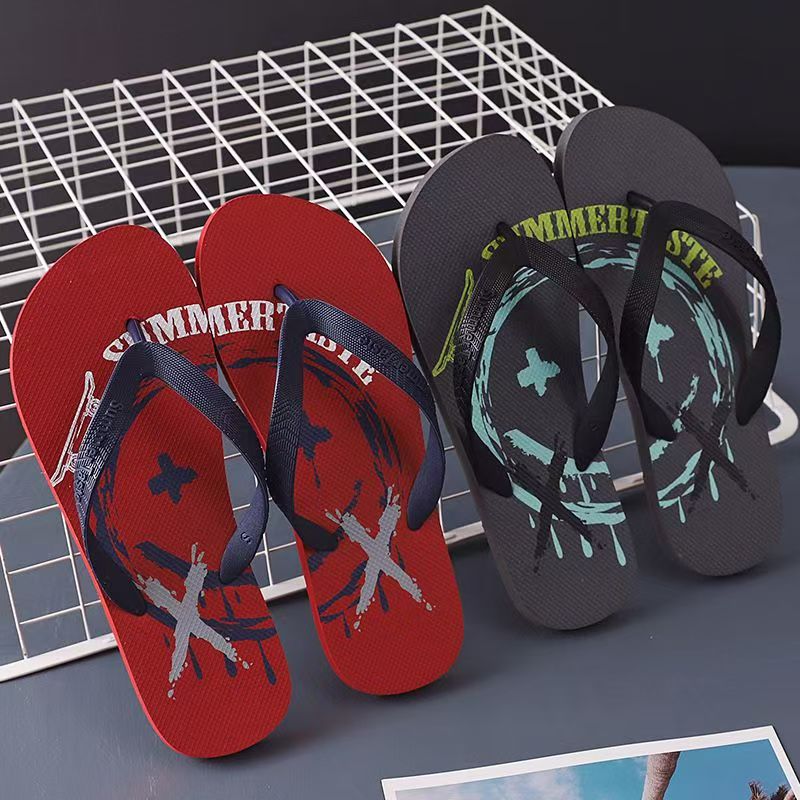 Custom Outdoor Anti-Slip Men Rubber Flip Flops
