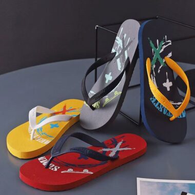 Custom Outdoor Anti-Slip Men Rubber Flip Flops